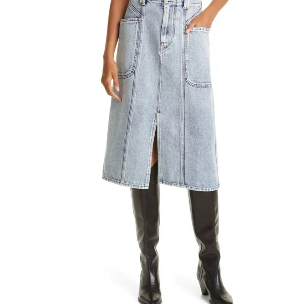 Isabel Marant Étoile Toria Denim MIDI Denim Skirt, size  38